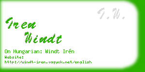 iren windt business card